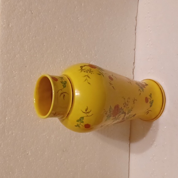 HYALYN Pottery Vase #823 Made in Hickory, NC Floral Chinoserie Style - Picture 3 of 14